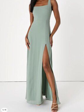 Remarkable Arrival Sage Brush Sleeveless Maxi Dress